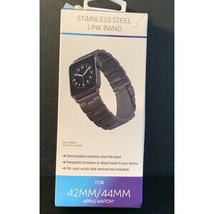 WITHIT NBN19WA038 Apple Watch Stainless Steel Link Band Graphite Replacement